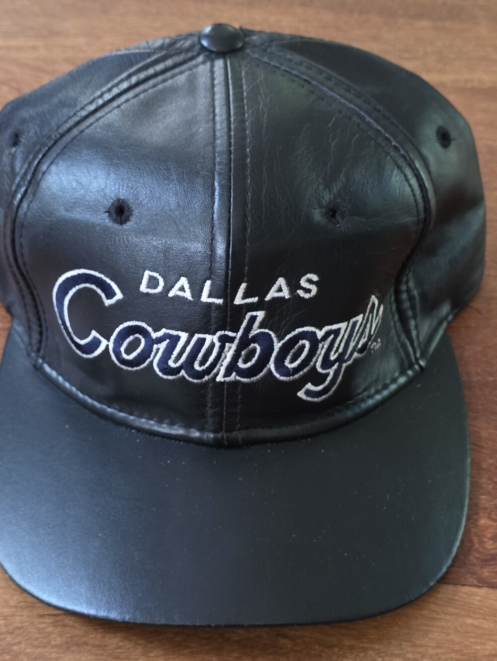 Vintage Dallas Cowboys Sports Specialties Script Hat The Pro Leather Strapback